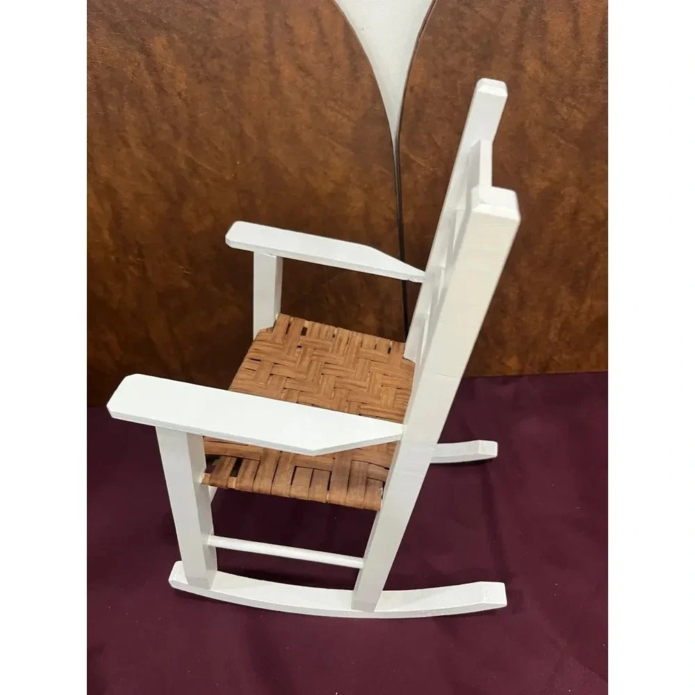 Minature 16 inch White Rocking Chair